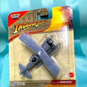 Matchbox Indiana Jones River Flyer Toy Plane - Gray
